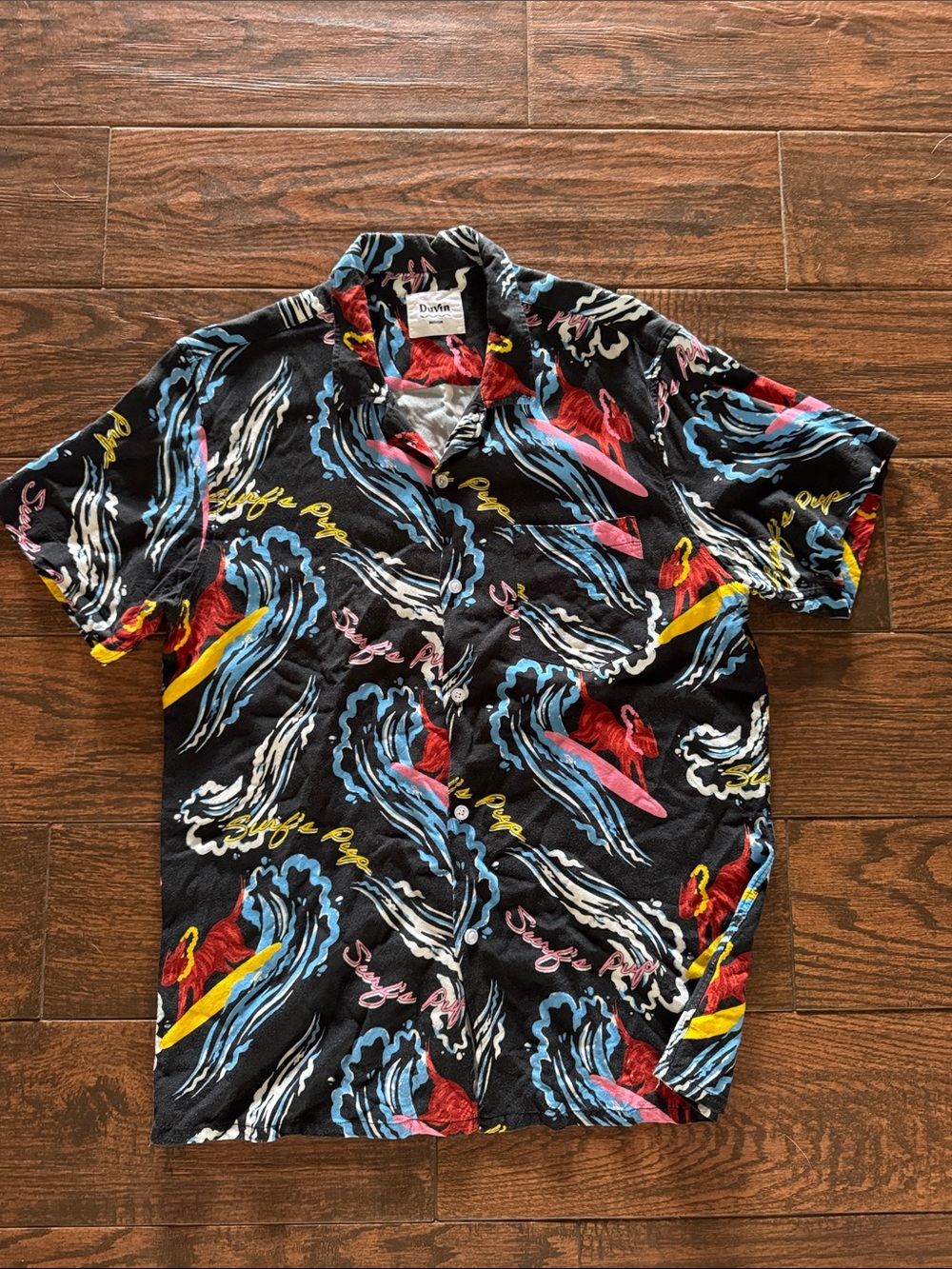 Duvin Surf Print Short Sleeve Shirt & Swim Shorts Set - Picture 3 of 8